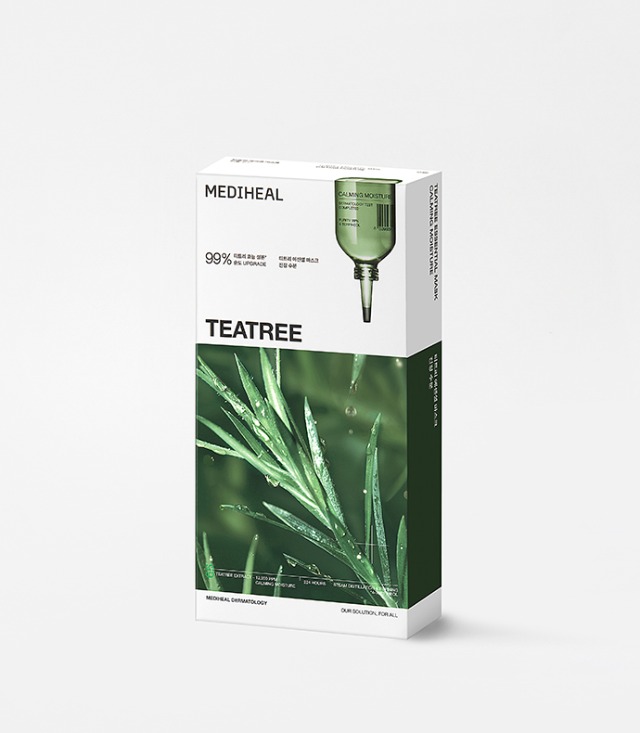 MEDIHEAL Teatree Essential Mask — The national sheet mask that quickly calms troubled and sensitive skin with 99% high-purity teatree ingredient