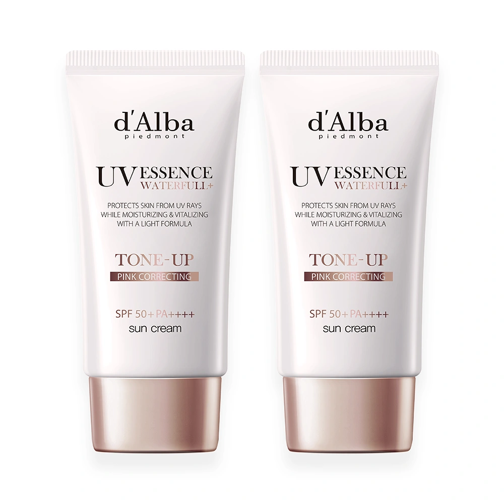 d'Alba ピンクトーンアップ日焼け止め — 紫外線カットとピンクツヤのトーンアップUVケア