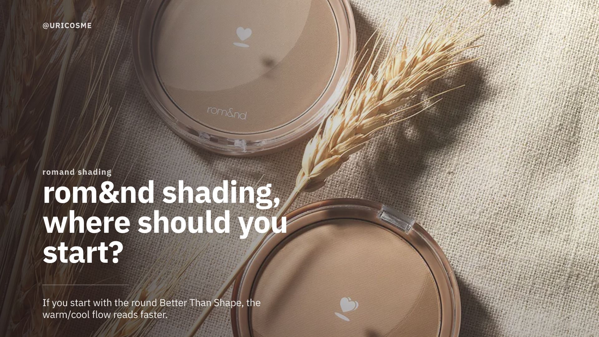 롬앤 쉐딩 베러댄쉐이프, 입문용으로 괜찮을까? 원형 2색 쉐딩 솔직 리뷰