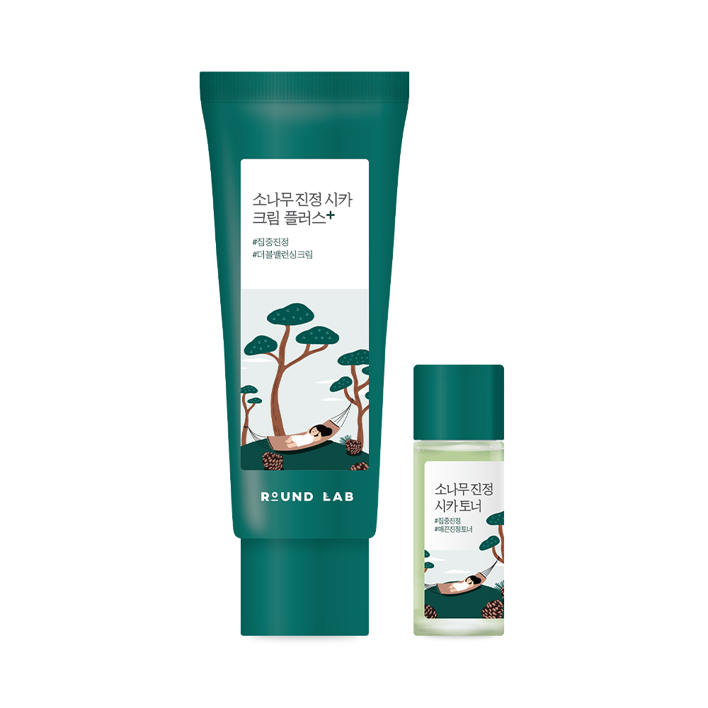 Round Lab Pine Calming Cica Cream Plus 60ml Special Set (+Toner 20ml)