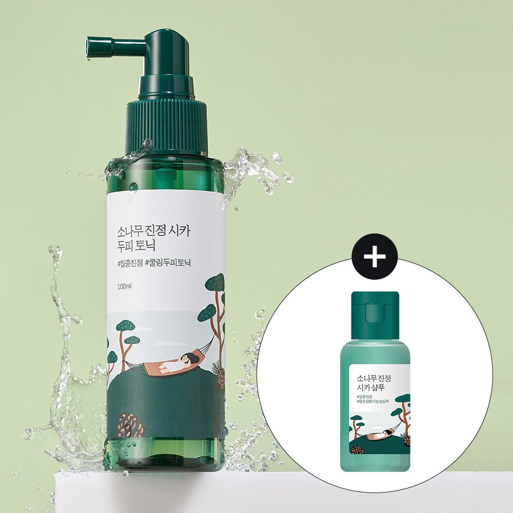 ROUND LAB パイン 鎮静 CICA スカルプトニック 100ml セット(+ シャンプー 50ml)