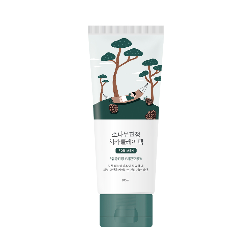 ROUND LAB メンズ パイン 鎮静 CICA クレイパック 100ml