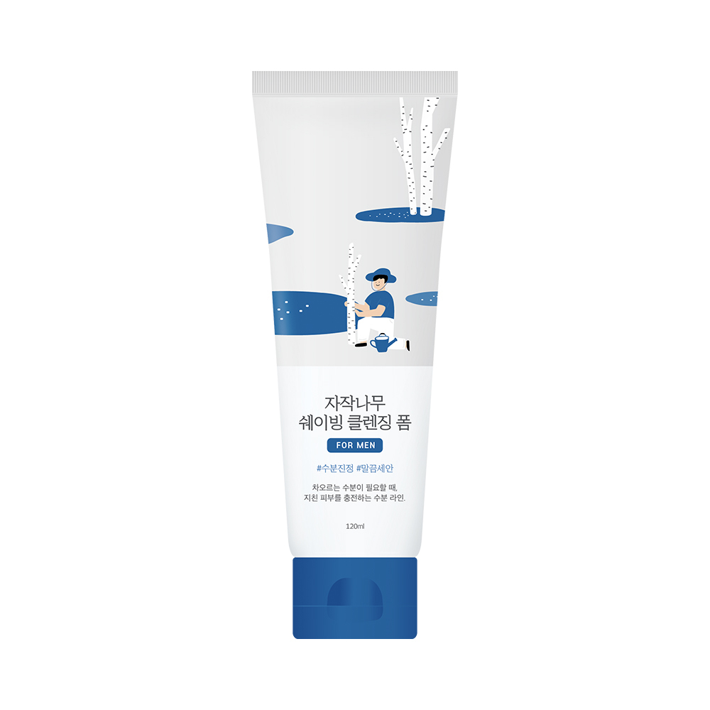 Round Lab For Men Birch Shaving Cleansing Foam 120ml