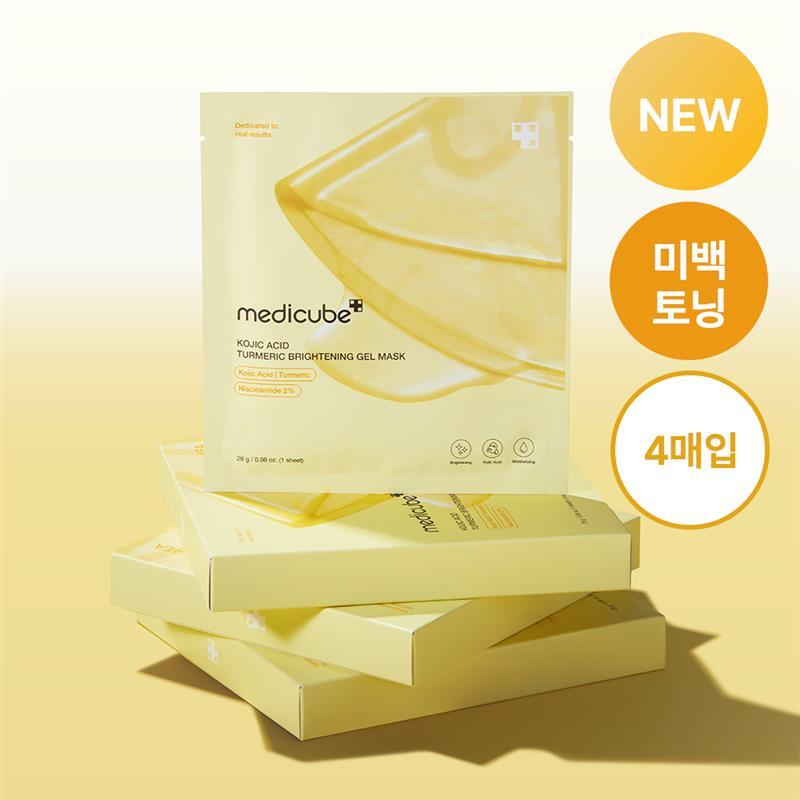 medicube Kojic Acid Turmeric Whitening Gel Mask Pack (4 Sheets)