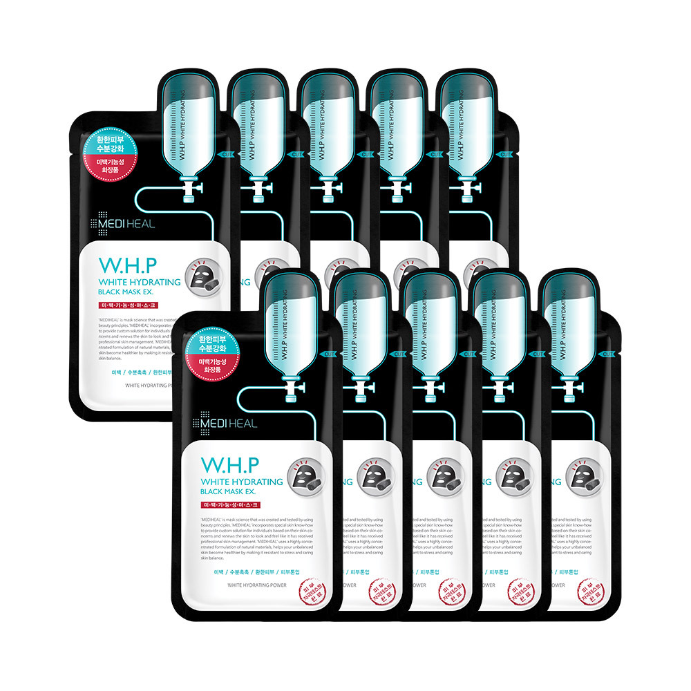 Mediheal W.H.P Whitening Moisture Black Mask EX 10 Sheets